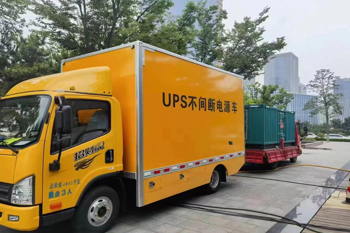 四更镇发电机租赁施工现场