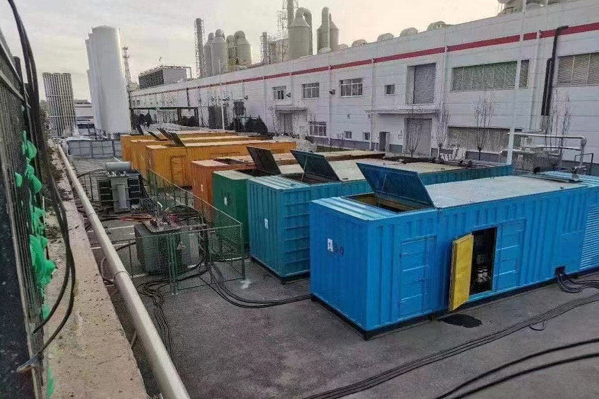 四更镇发电机租赁施工现场